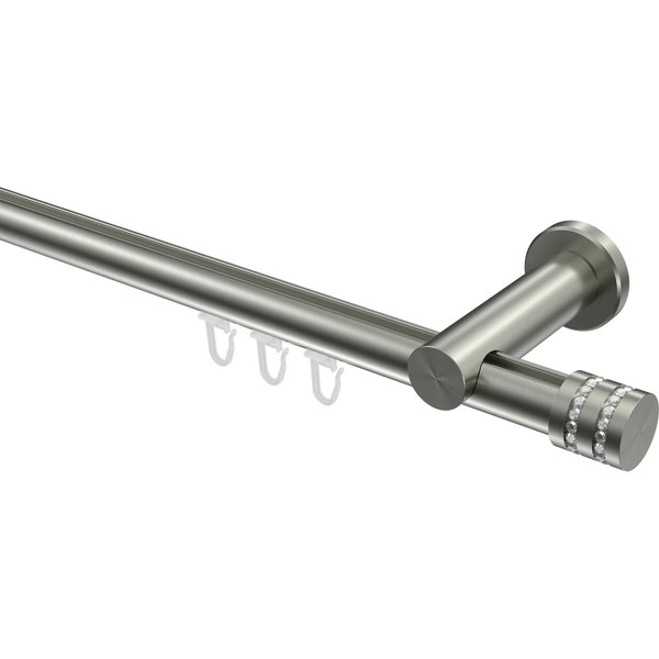 Innenlauf-Gardinenstangen Edelstahl-Optik 20 mm Ø Platon Estana