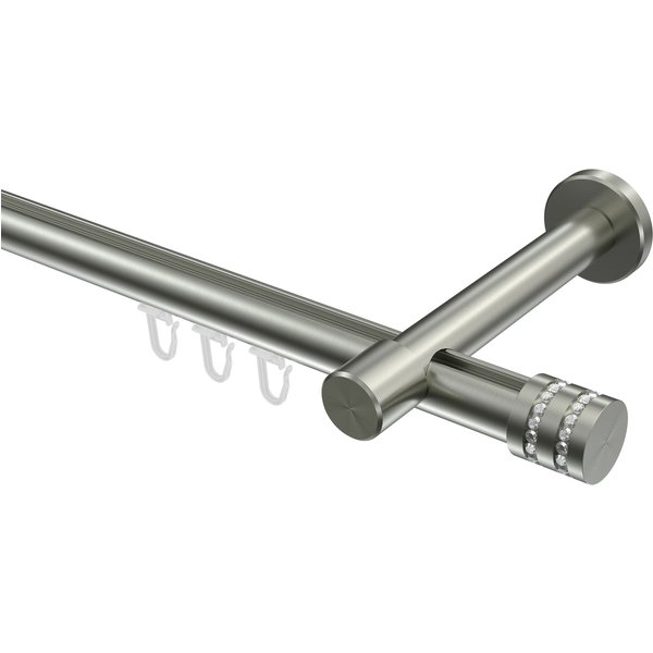 Innenlauf-Gardinenstangen Edelstahl-Optik 20 mm Ø Prestige Estana