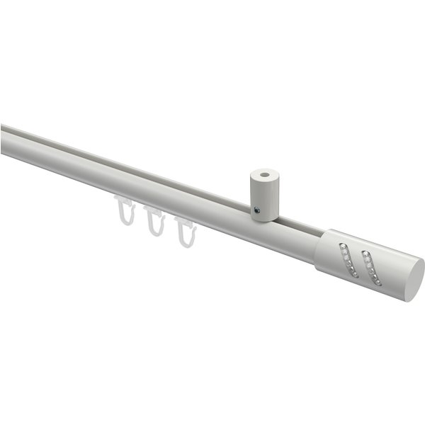 Innenlauf-Vorhangstange (Deckenmontage) Weiß, Aluminium / Metall 20 mm Ø Sonius Zoena