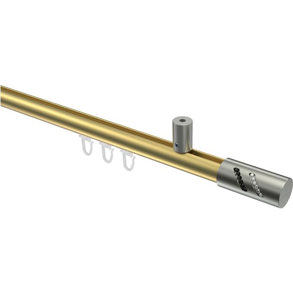 Innenlaufstange (Deckenbefestigung) Messing-Optik / Edelstahl-Optik, Aluminium / Metall 20 mm Ø Sonius Zoena