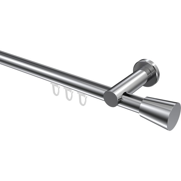 Innenlauf-Gardinenstange Chrom, Aluminium / Metall 20 mm Ø Platon Sitra