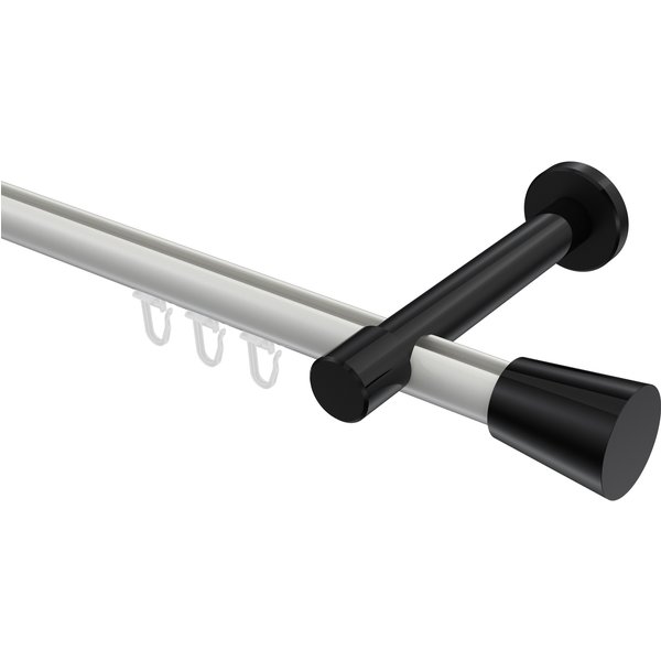 Innenlauf-Vorhangstangen Weiß / Schwarz, Aluminium / Metall 20 mm Ø Prestige Sitra