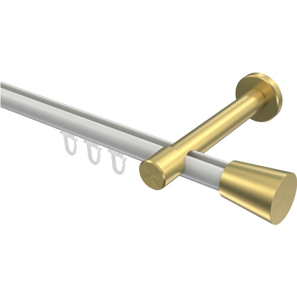 Innenlaufstange Weiß / Messing-Optik, Aluminium / Metall 20 mm Ø Prestige Sitra