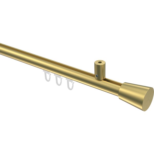 Innenlauf-Gardinenstange (Deckenbefestigung) Messing-Optik, Aluminium / Metall 20 mm Ø Sonius Sitra