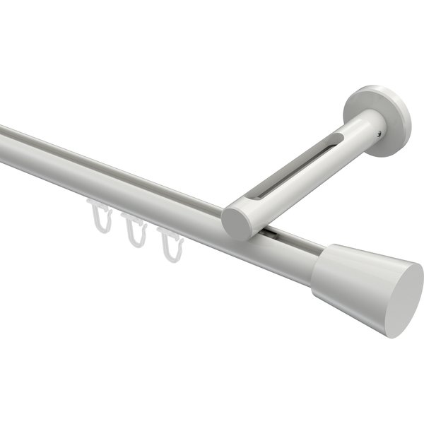 Gardinenstange mit Innenlauf Weiß, Aluminium / Metall 20 mm Ø Siteno Sitra