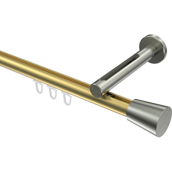 Innenlaufstange Messing-Optik / Edelstahl-Optik, Aluminium / Metall 20 mm Ø Siteno Sitra