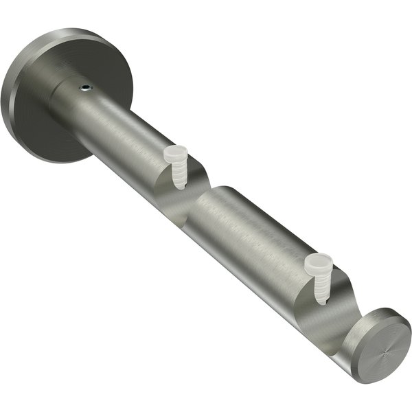 Träger 2-läufig Edelstahl V2A 8 / 13 cm Medium für 16 mm Ø Edelstahl-Gardinenstangen