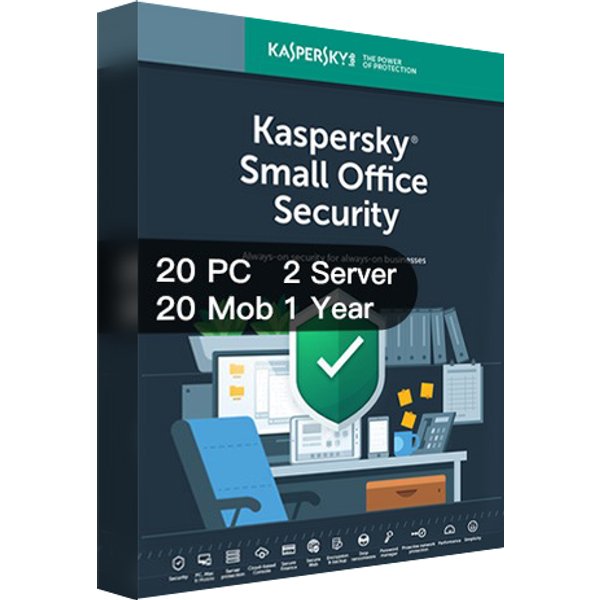 Kaspersky Small Office Security Version 7 - 20PCs + 20Mobs + 2Servers + 20 Password Managers - 1 Year