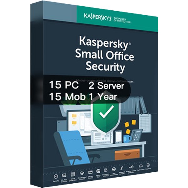 Kaspersky Small Office Security Version 6 - 15PCs + 15Mobs + 2Servers + 15 Password Managers - 1 Year