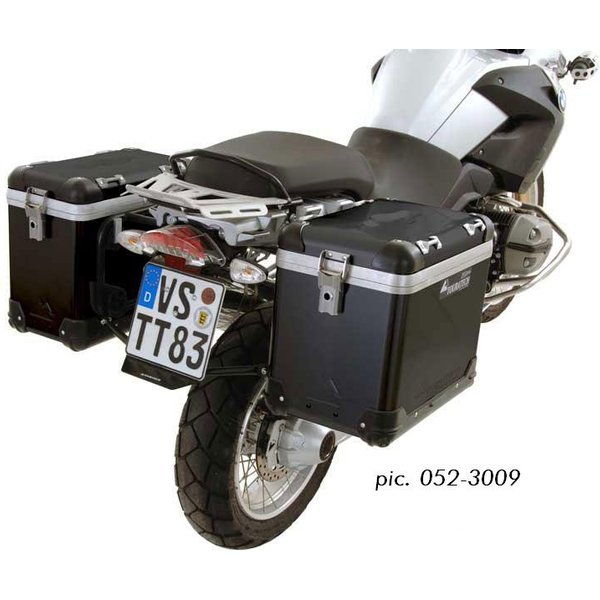 ZEGA Pro Koffersystem And-Black 38/45 Liter mit Edelstahlträger für BMW R1200GS bis 2012/ R1200GS Ad