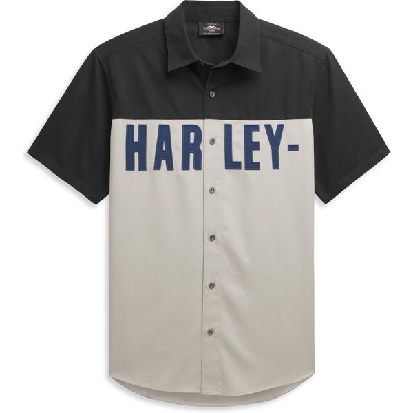 Harley-Davidson Herren Kurzarm Hemd Block Letter Colorblock 96332-21VM