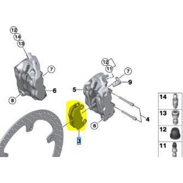 BMW Satz Bremsbeläge vorn R 1300