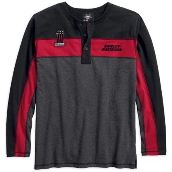 Harley-Davidson Colorblock Henley Longsleeve Herren 96177-18VM
