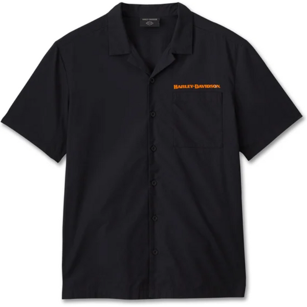 Harley Davidson Burning Eagle Shirt Herren Schwarz