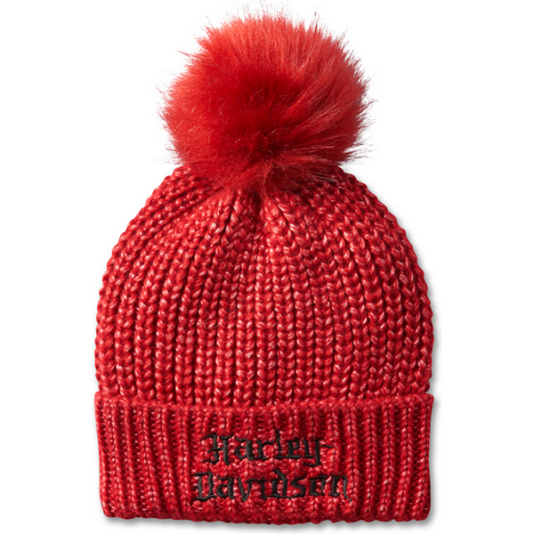 Harley Davidson Old English Pom Beanie