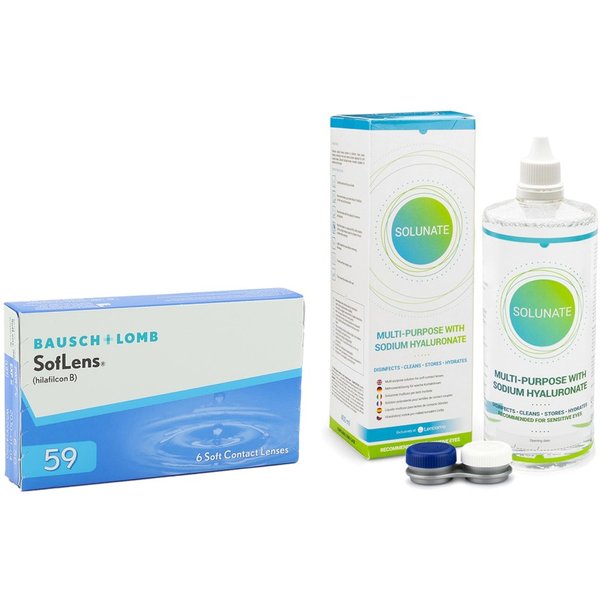 SofLens 59 (6 lenti) + Solunate Multi-Purpose 400 ml con portalenti-image