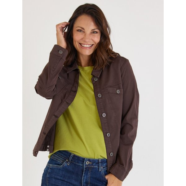 Stretch Jeansjacke in Braun