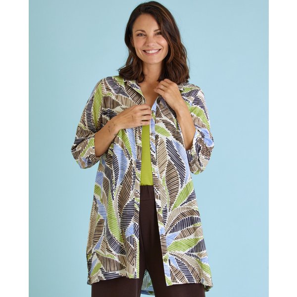 Longbluse mit Druck