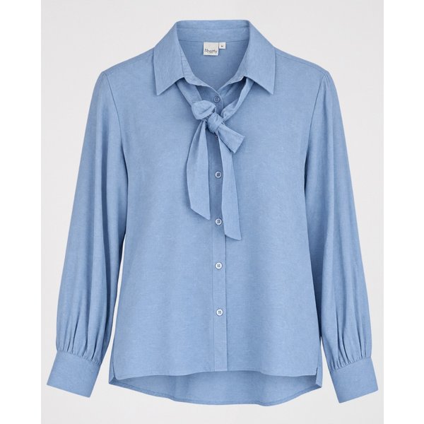 Schluppenbluse in Hellblau