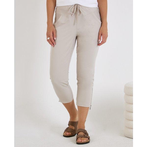 7/8 Joggpants mit Zipper in Sand