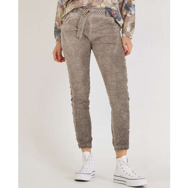 Crash Joggpants in Veloursleder-Optik