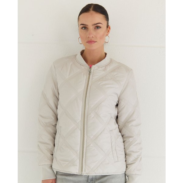 Kurze Jacke mit Steppmuster