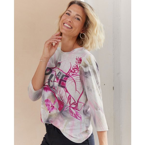 Druckshirt in Beere - Pure
