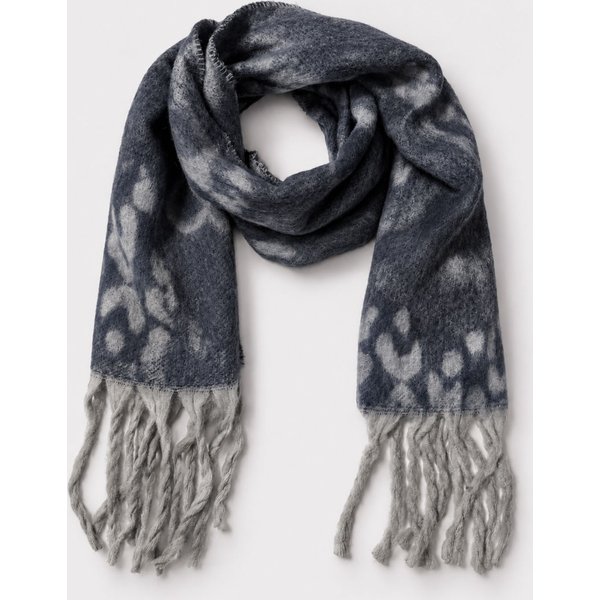 Kuschelschal mit Leoherzen in Blau