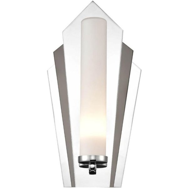 Franklite WB144 Art Deco 1 Light Wall Light In Chrome And Black Chrome Finish