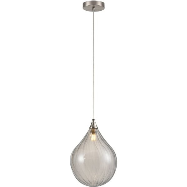 Franklite Perry 1 Light Large Ceiling Pendant Light With Smoked Glass Shade PCH244-359