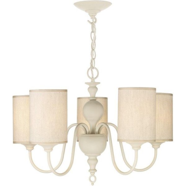 David Hunt Lighting FLE0533 Flemish 5 Light Pendant Ceiling Light In Cream