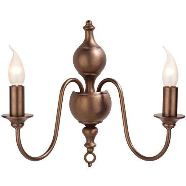 David Hunt FLE0931 Flemish Double Wall Light Matt Bronze
