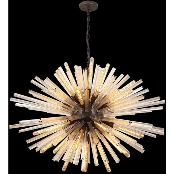 Clarissa Oval Pendant 32 Light in a Brown Oxide/Champagne Gold Finish