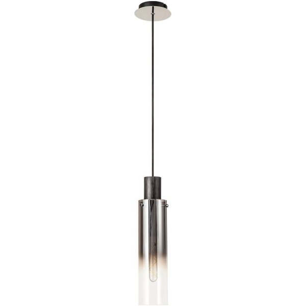 Fuse 1 Light Ceiling Pendant in Polished Chrome with Ombre Effect Glass