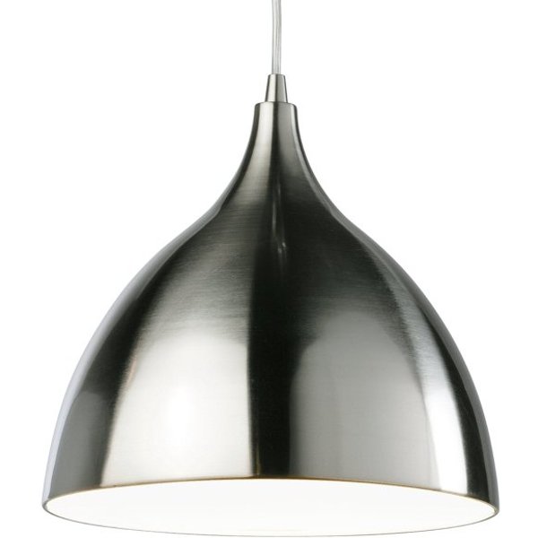 Firstlight Cafe 3337BSWH Brushed Steel Ceiling Pendant