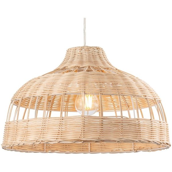 Firstlight 2901 Rattan 1 Light Ceiling Pendant Light In Natural Rattan Finish