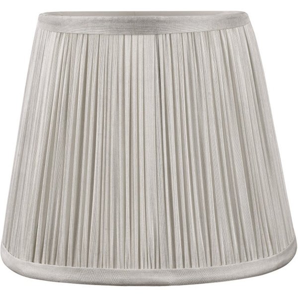 Laura Ashley Hemsley Silk Candle Clip Shade In Silver Finish 14cm/5 inch