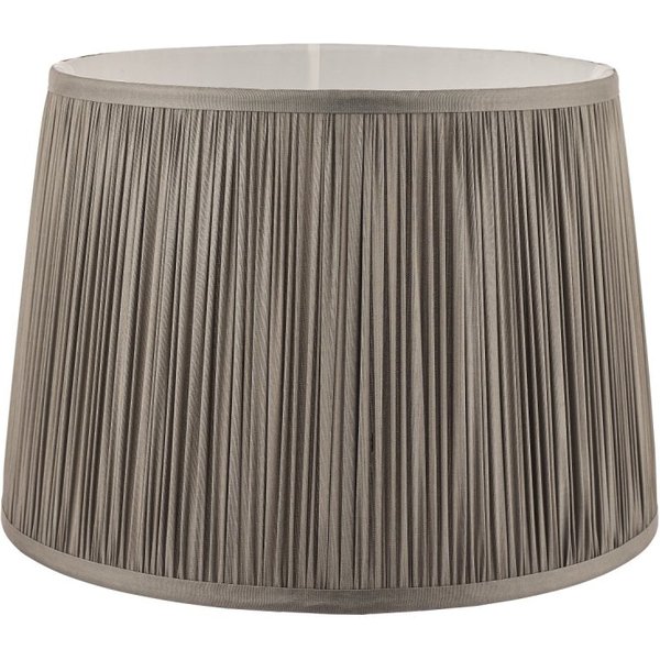 Laura Ashley Hemsley Silk Shade In Grey Finish 40.5cm/16 inch