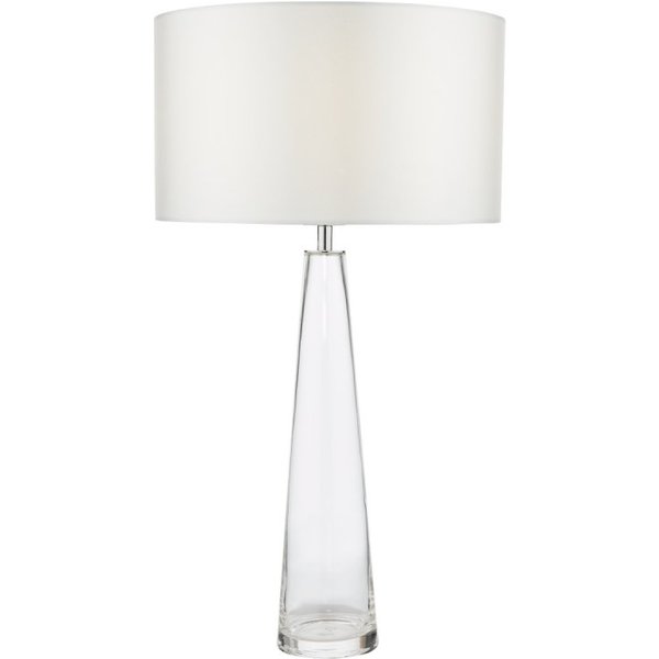Dar Lighting Samara Clear Glass Table Lamp Base Only
