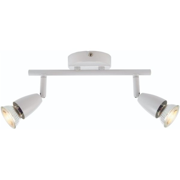 Saxby Lighting 43282 Amalfi 2 Light Bar Spotlight In Gloss White Finish