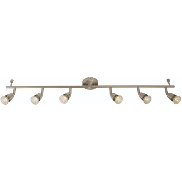 Saxby Lighting 61003 Amalfi 6 Light Bar Ceiling Spotlight In Satin Nickel Finish