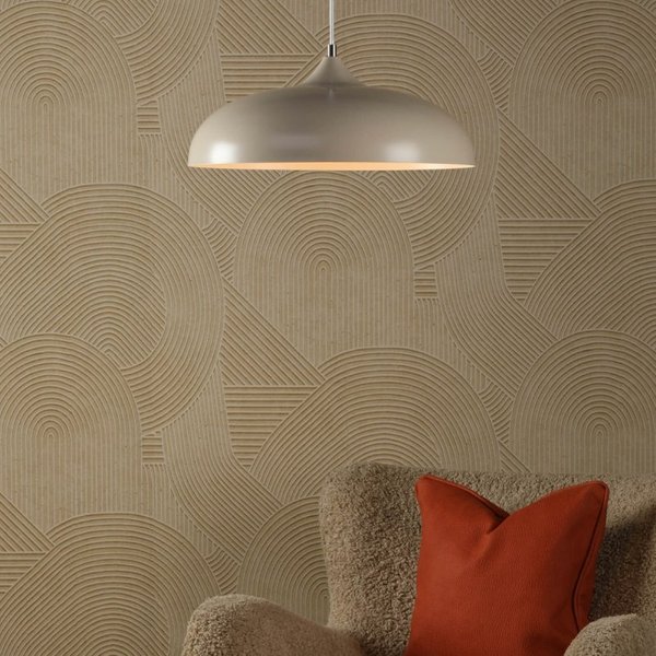 Dar Lighting Kaelan Ceiling Pendant Light In Taupe Finish