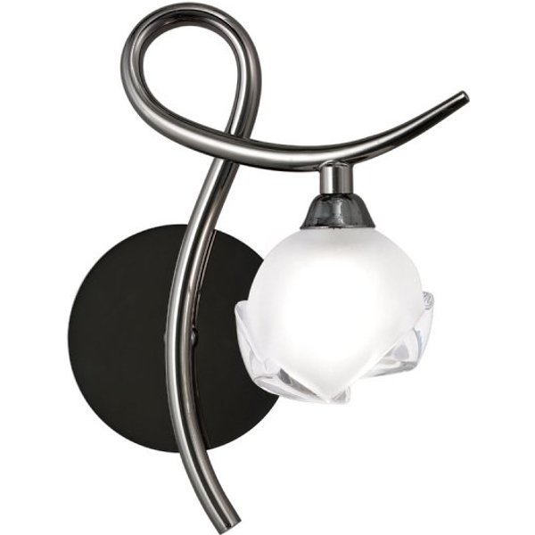M0818BC/R Fragma 1 Light Black Chrome Wall Lamp
