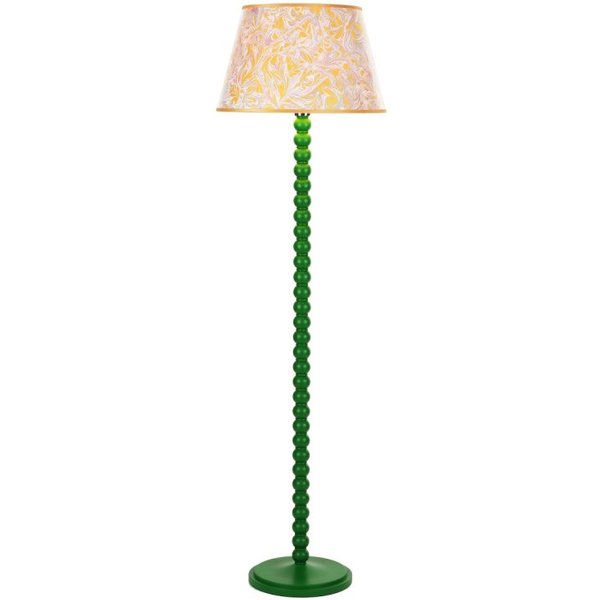 Dar Lighting Spool Floor Lamp Base Only In Green Finish
