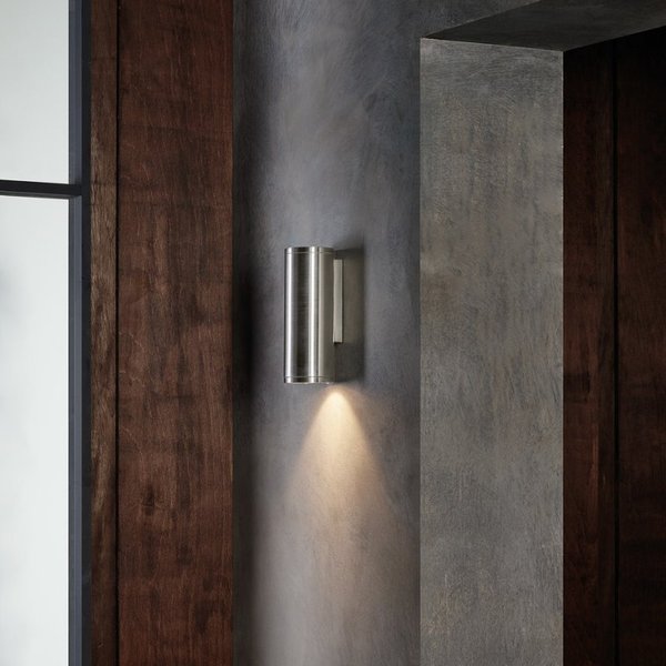 Astro 1428002 Ava Coastal 200 Outdoor Wall Light In Brushed Stainless Steel Finish IP44