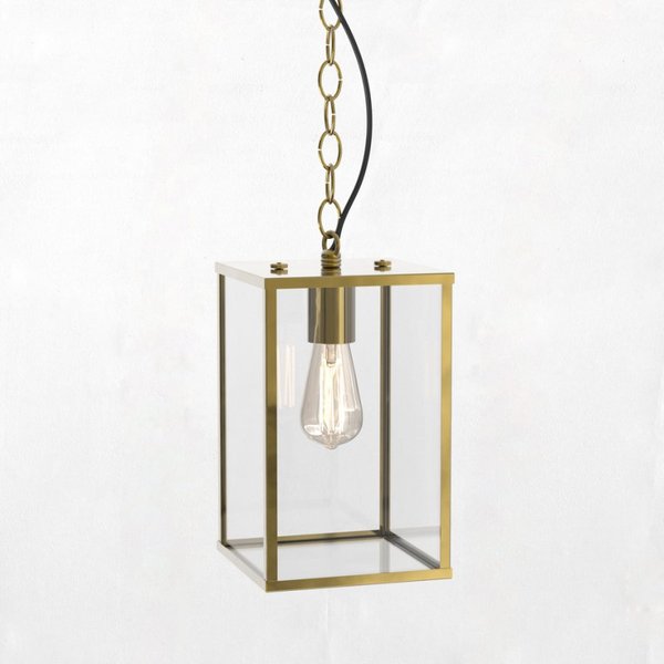 Astro 1095035 Homefield 240 Outdoor Ceiling Pendant Light In Natural Brass Finish IP44