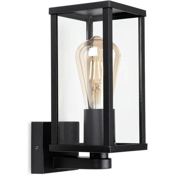 Firstlight 4125BK Dakota Outdoor Wall Uplight Lantern In Black Finish IP44