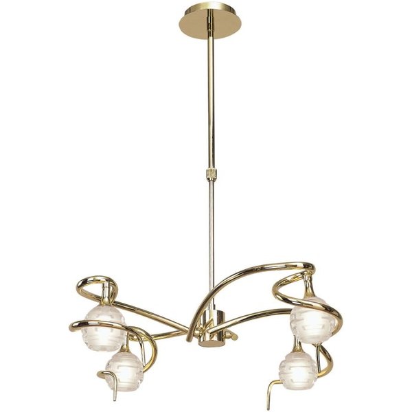 M0080PB Dali 4 Light Polished Brass Chandelier