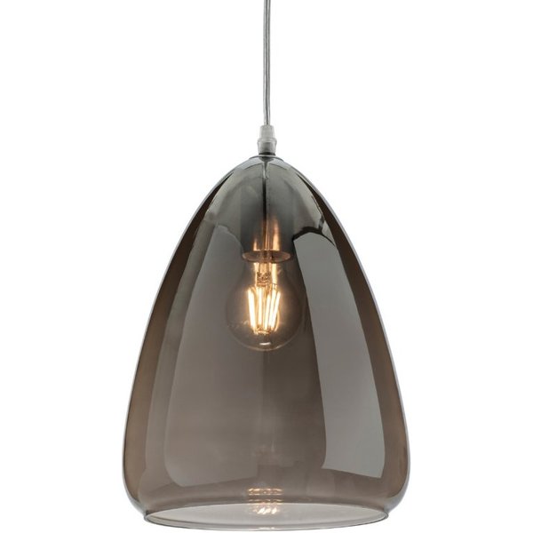 Firstlight Willis Small Smoked Glass Ceiling Pendant Light 2860CH