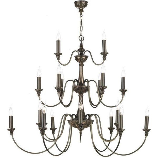 David Hunt Lighting BAI2163 Bailey 21 Light Ceiling Pendant in Bronze